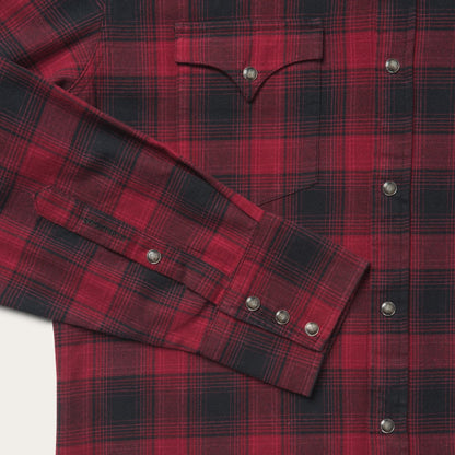 Brushed Twill Plaid Shirt Black