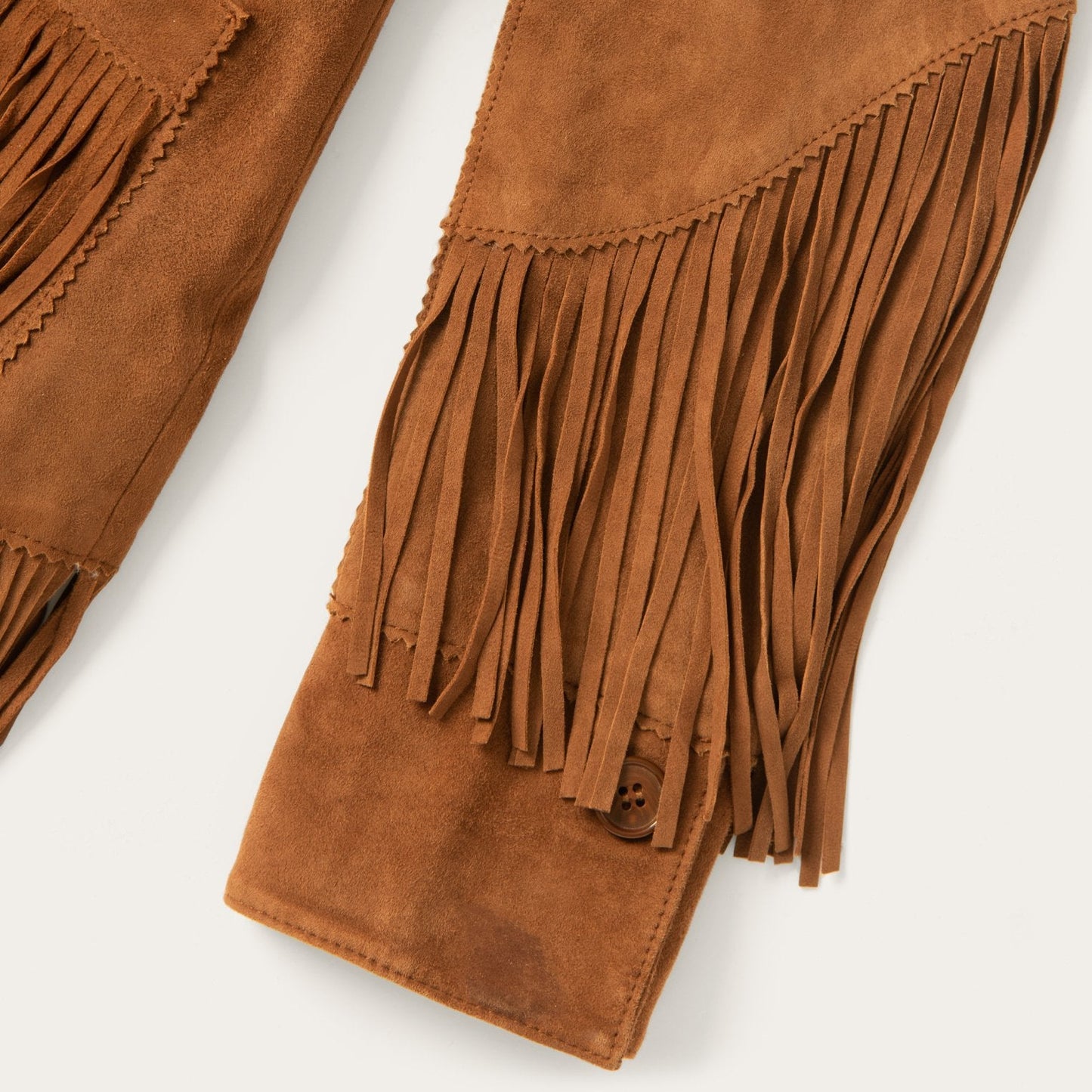 Lamb Suede Fringed Jacket Brown