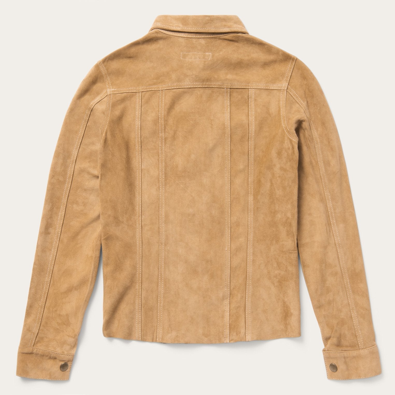 Suede Denim Shirt Jacket Brown