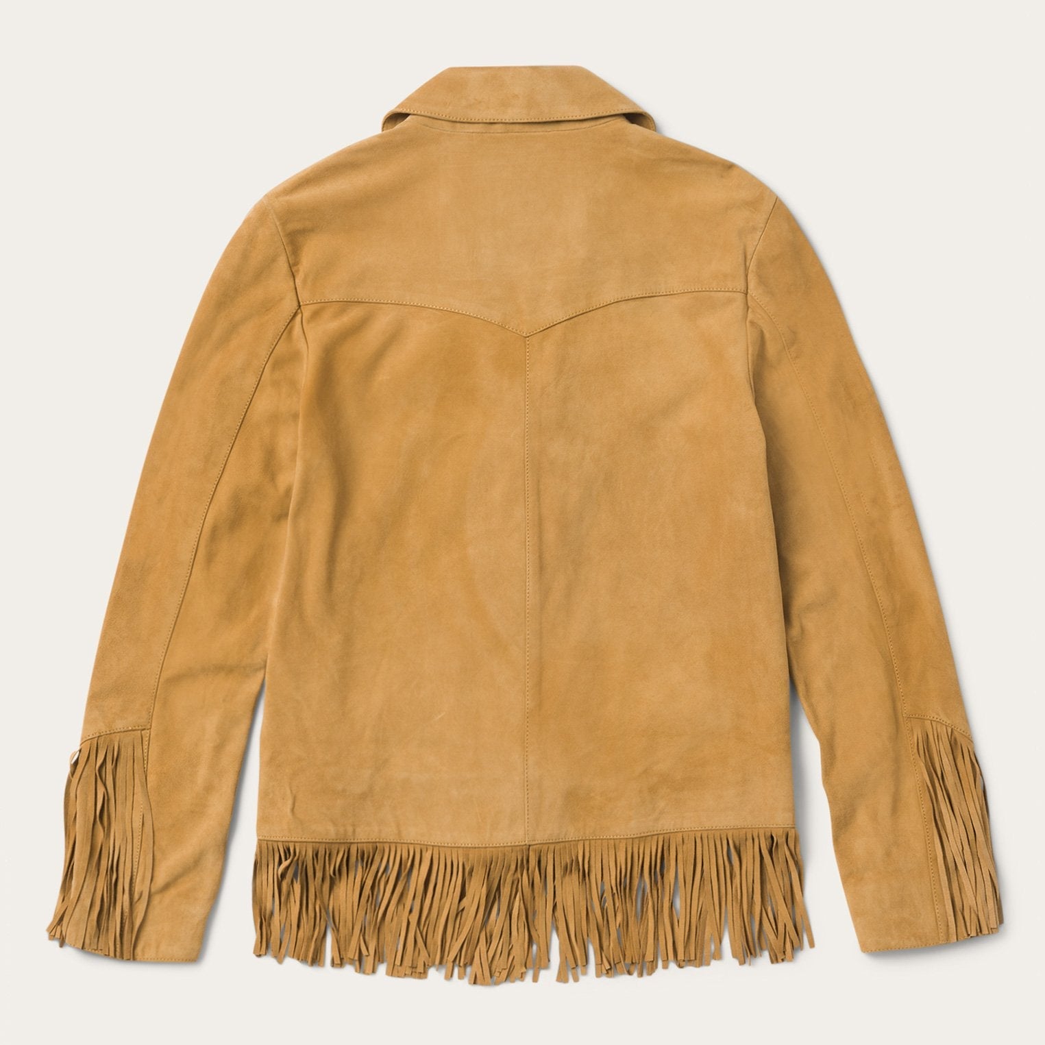 Fringe Suede Jacket Tan