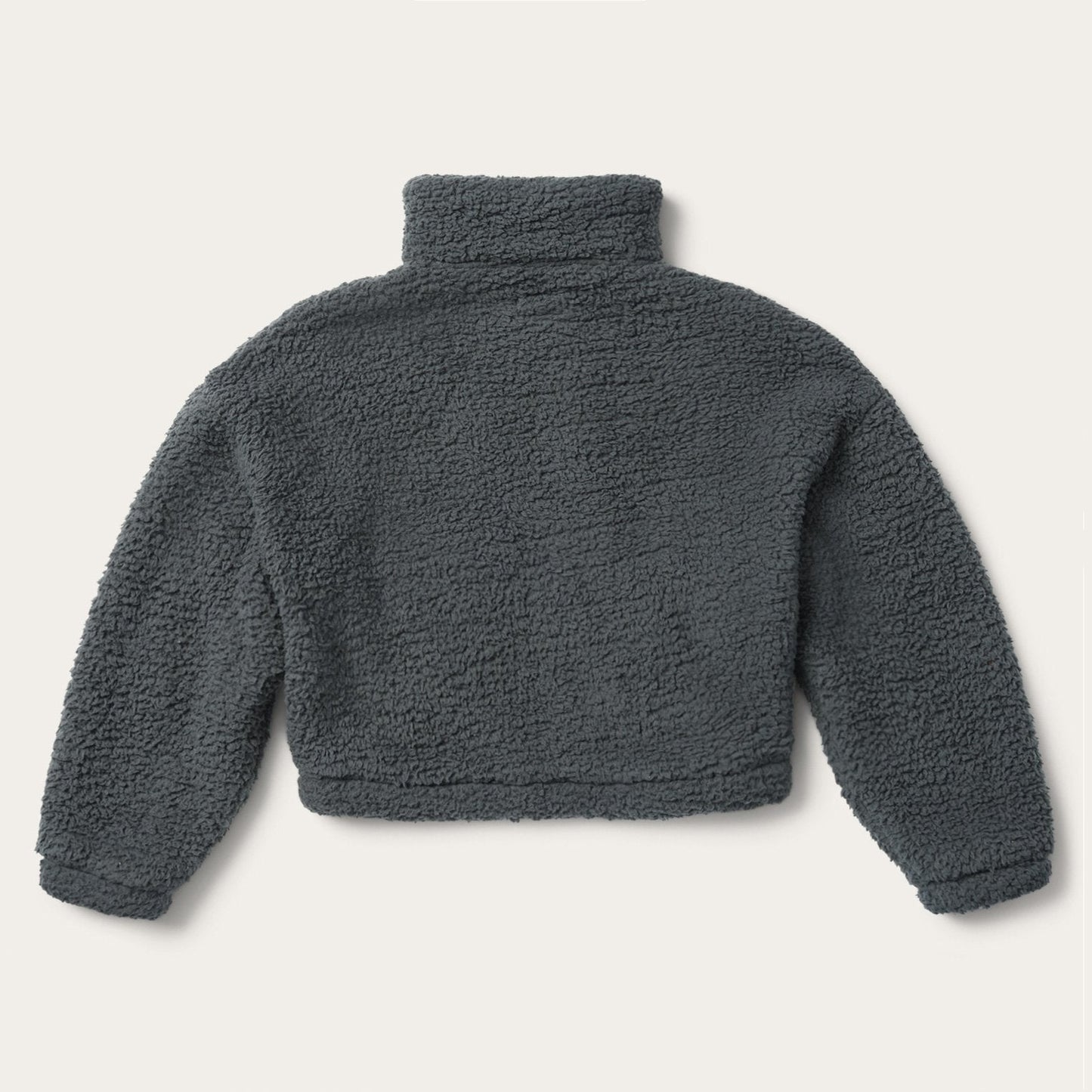 Fuzzy Teddy Bear Fleece Jacket Grey