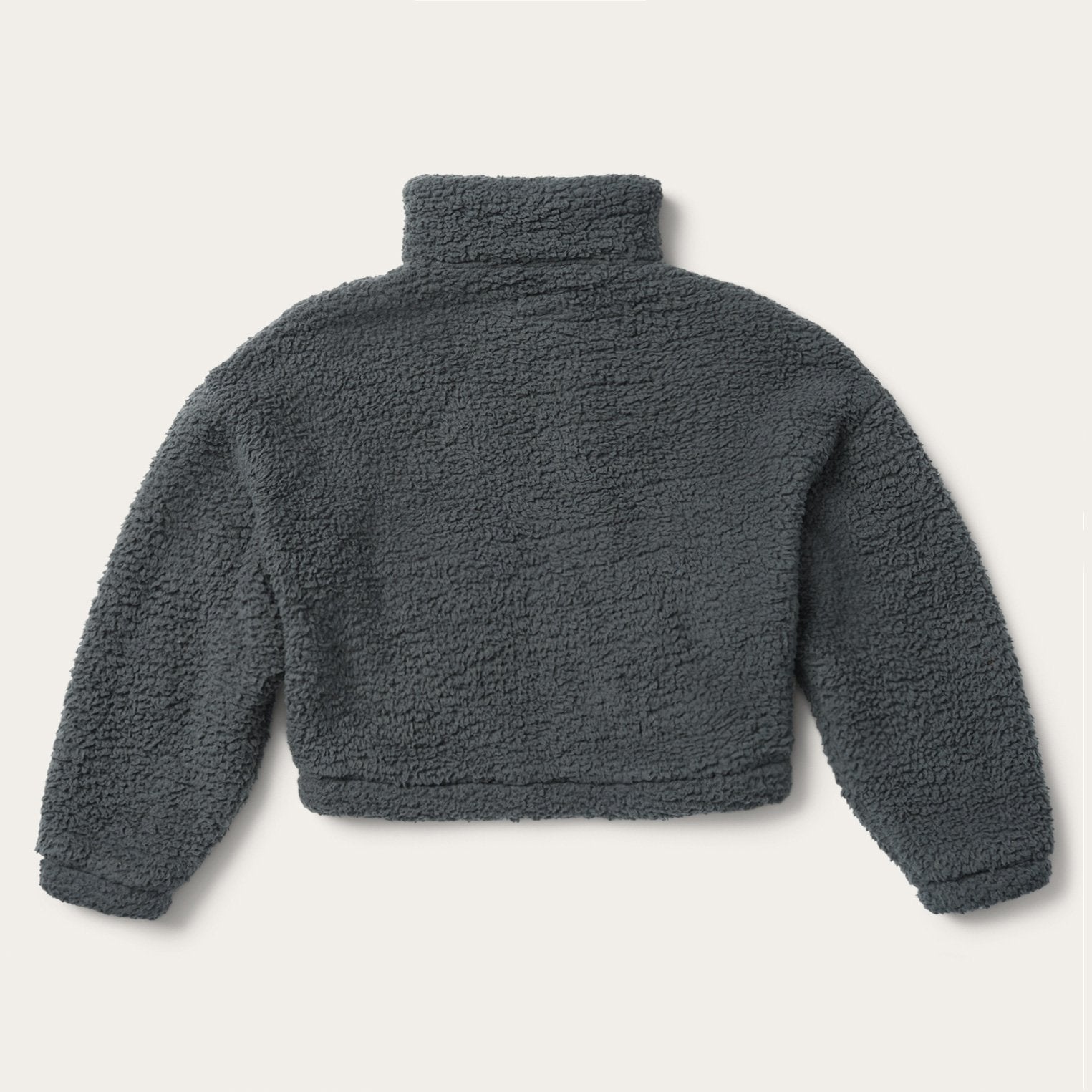Fuzzy Teddy Bear Fleece Jacket Grey