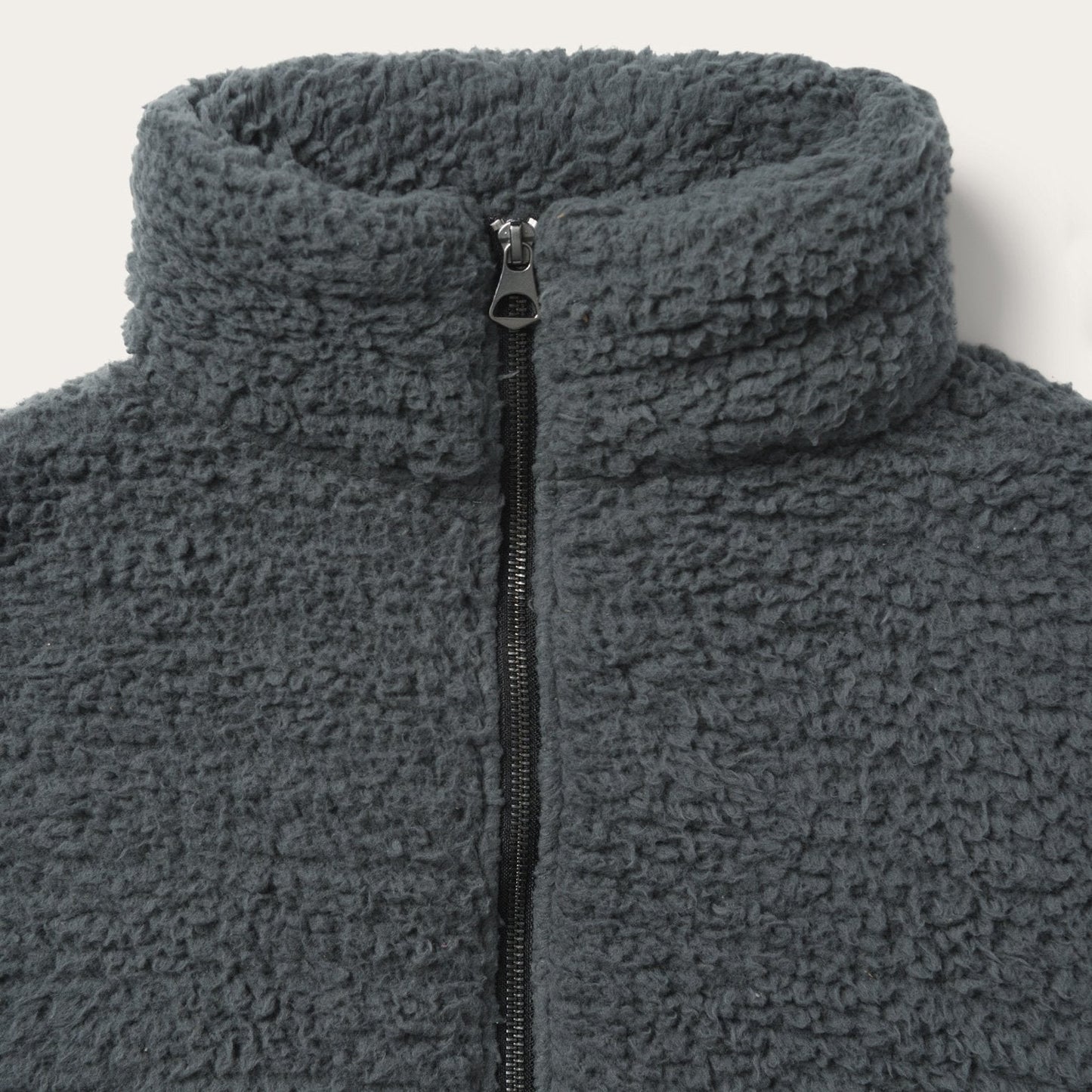 Fuzzy Teddy Bear Fleece Jacket Grey