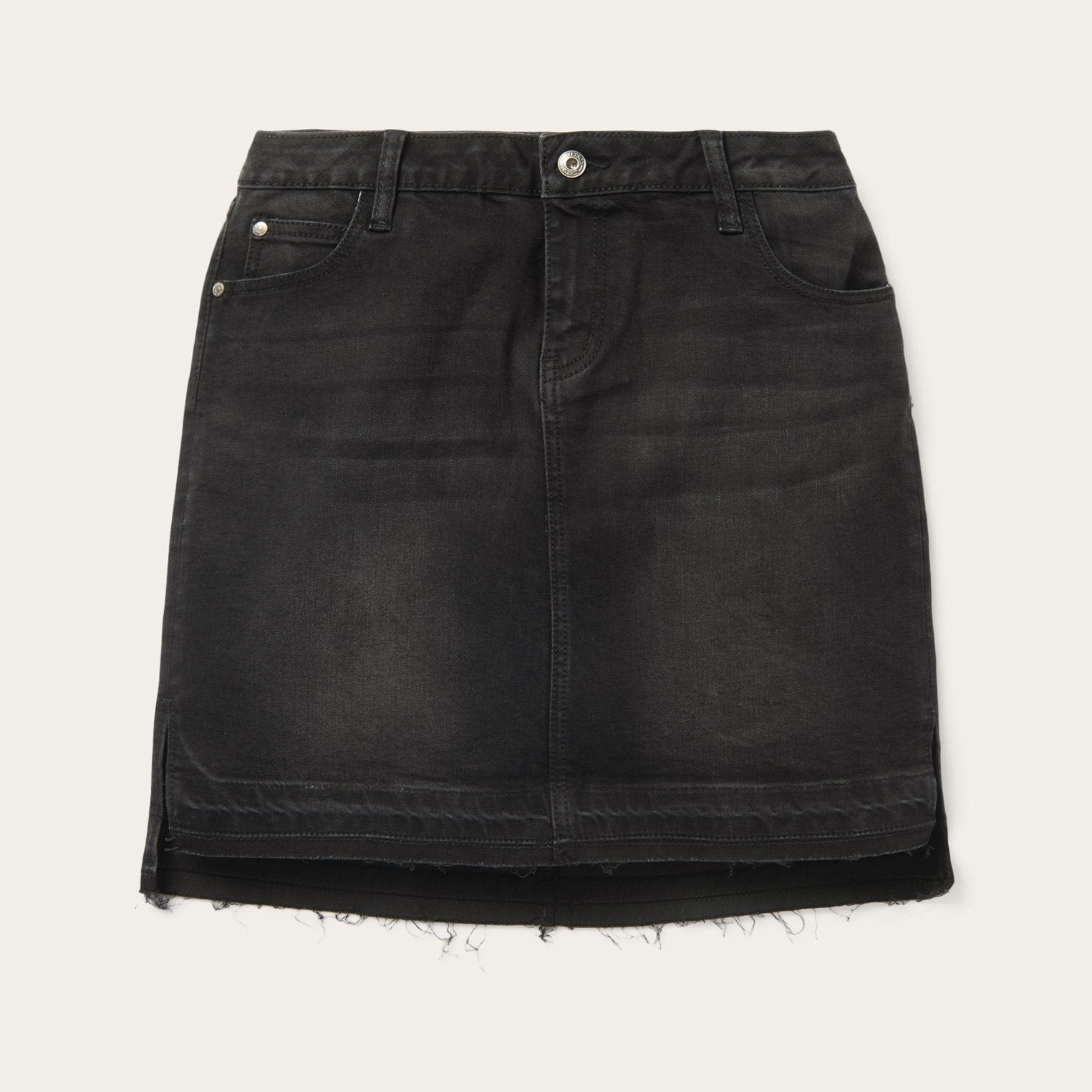 Black Denim 5-Pocket Skirt Black