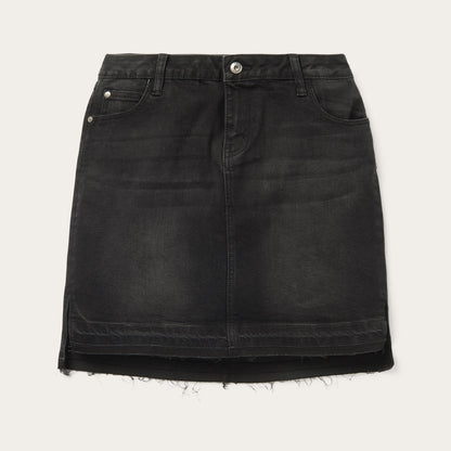 Black Denim 5-Pocket Skirt Black