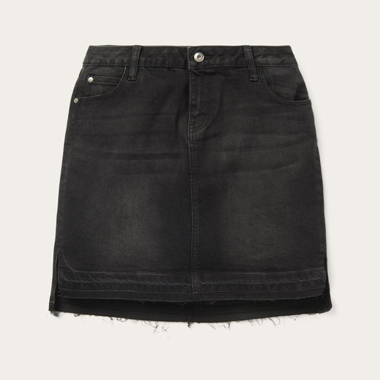 Black Denim 5-Pocket Skirt Black