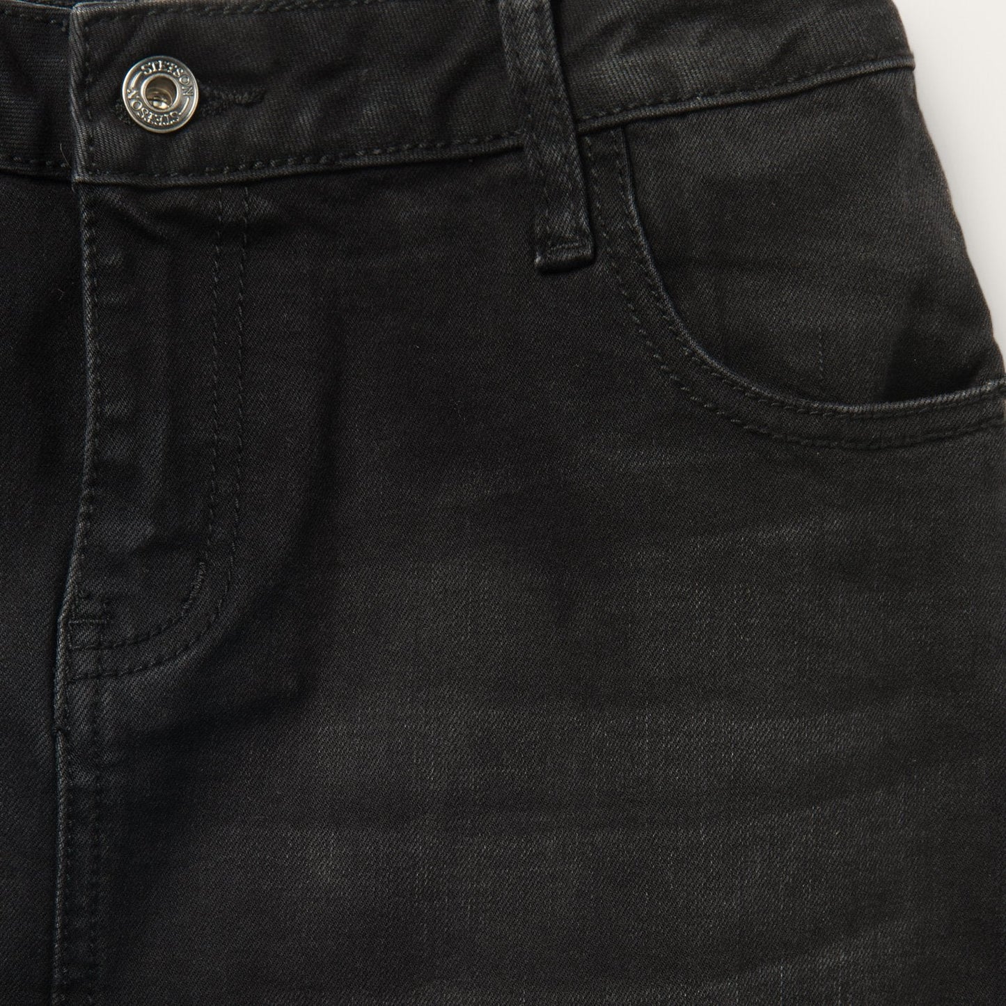 Black Denim 5-Pocket Skirt Black