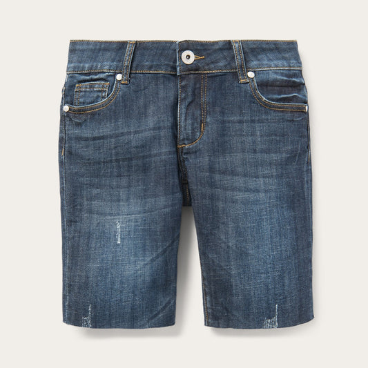 Dark Wash Denim Shorts Blue