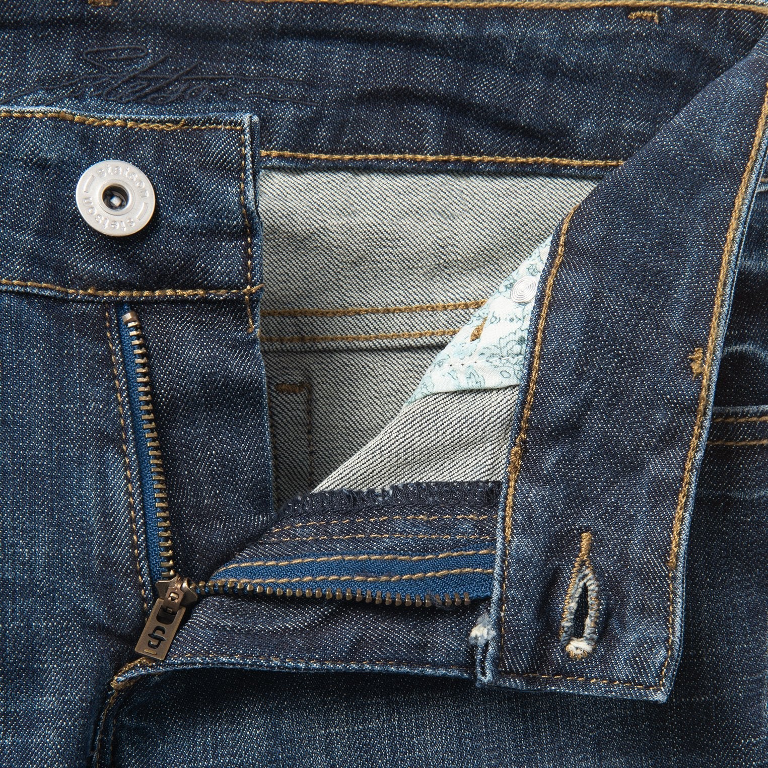 Dark Wash Denim Shorts Blue