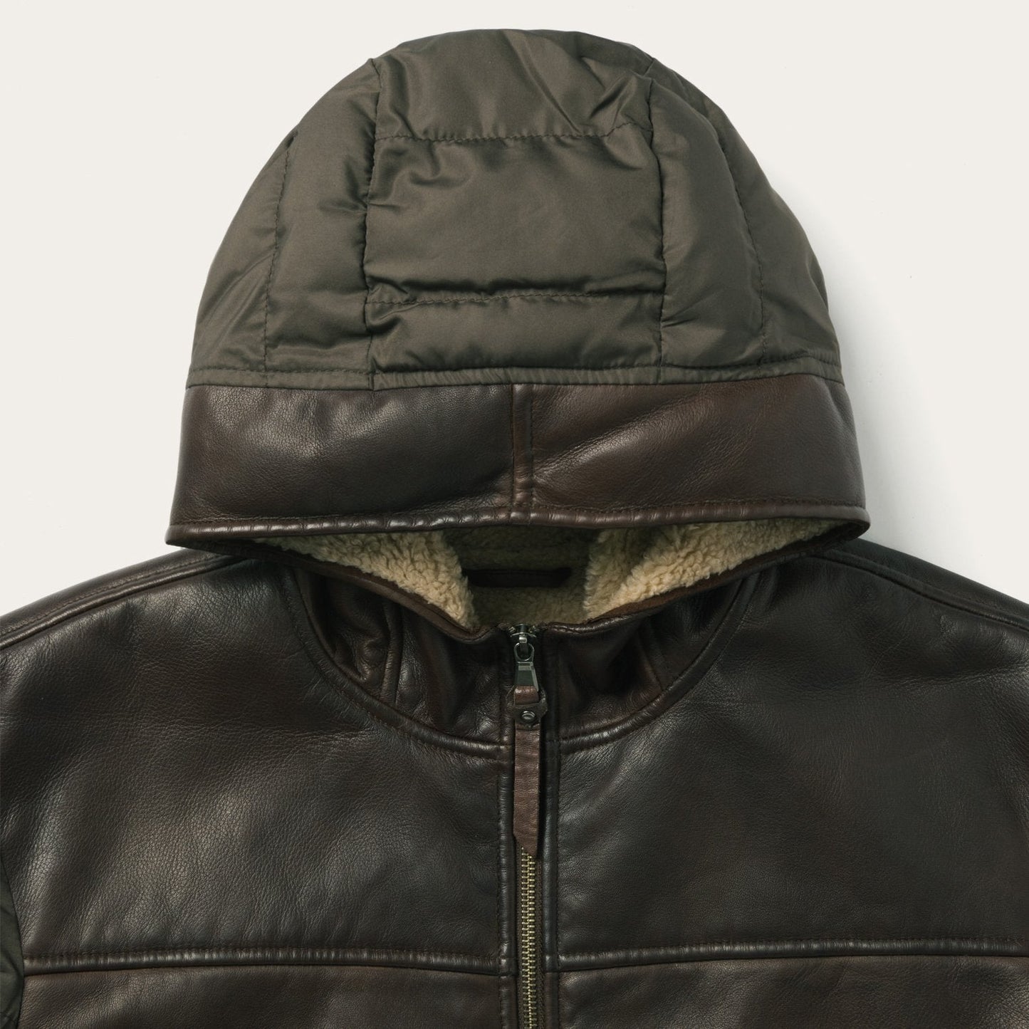 Stetson Hooded Suede Jacket Brown