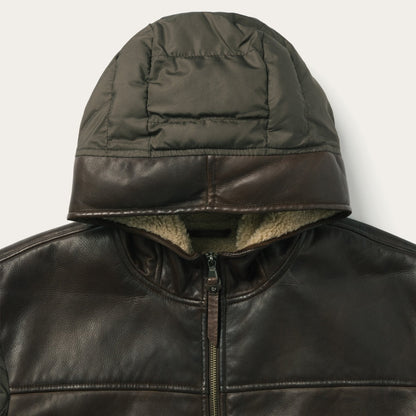 Stetson Hooded Suede Jacket Brown