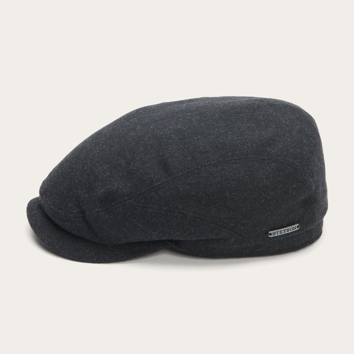 Virgin Wool & Cashmere Driver Cap Grey