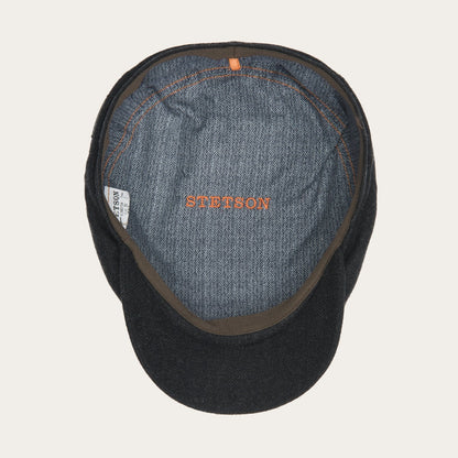 Virgin Wool & Cashmere Driver Cap Grey