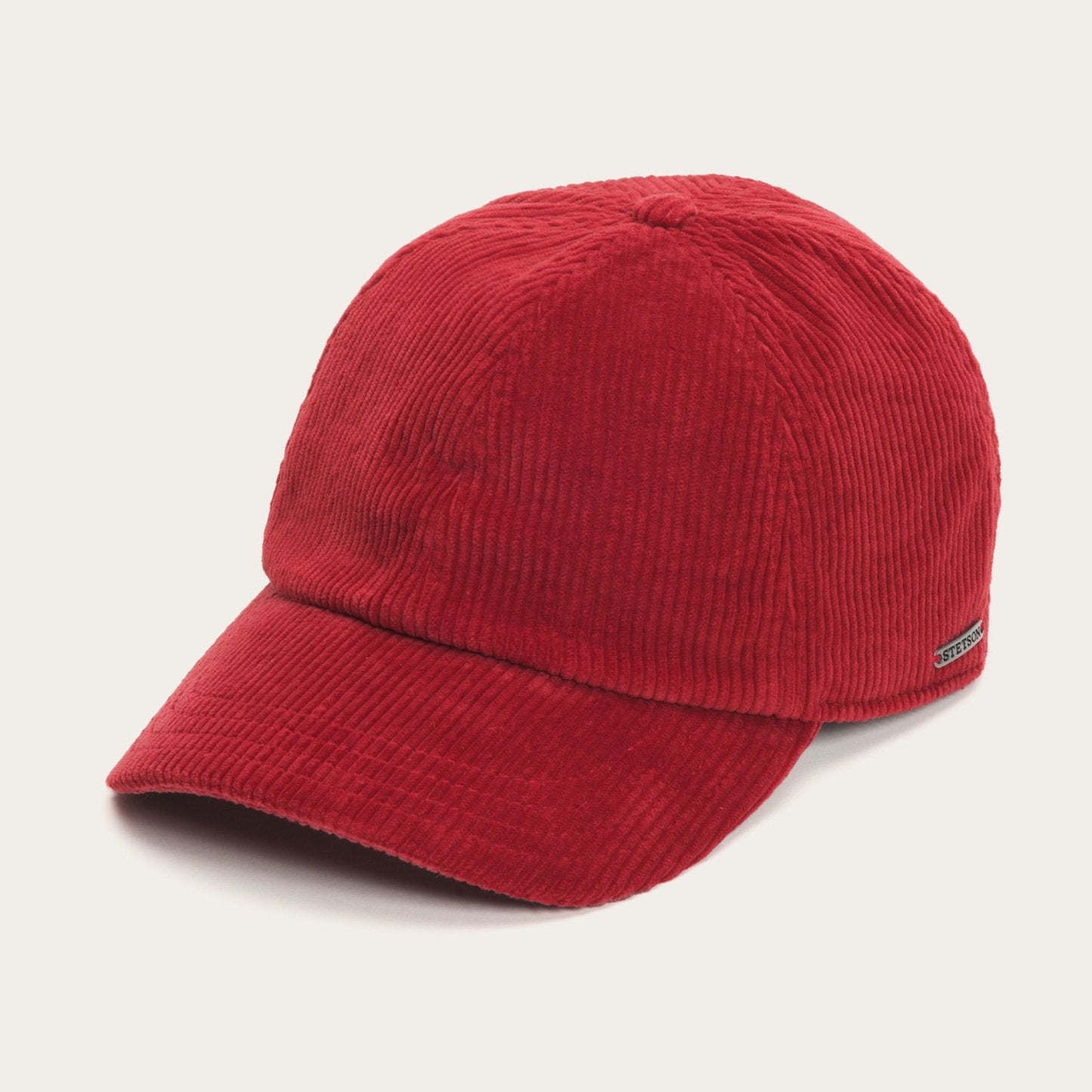 Cord Baseball Cap Red