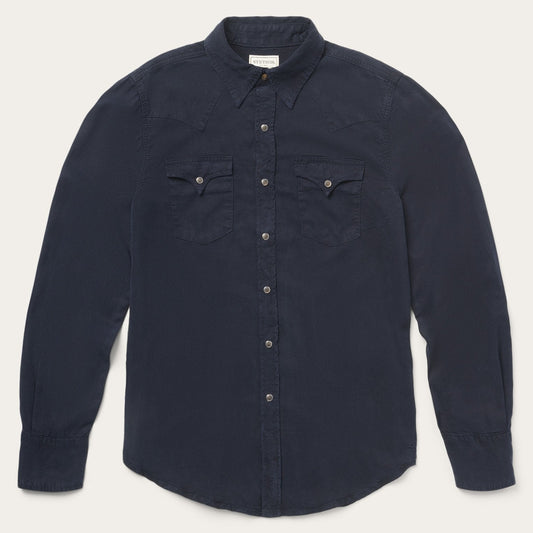 Navy Twill Shirt Blue