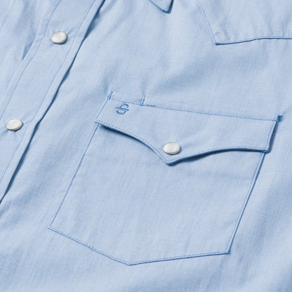 Blue End On End Solid Shirt Blue