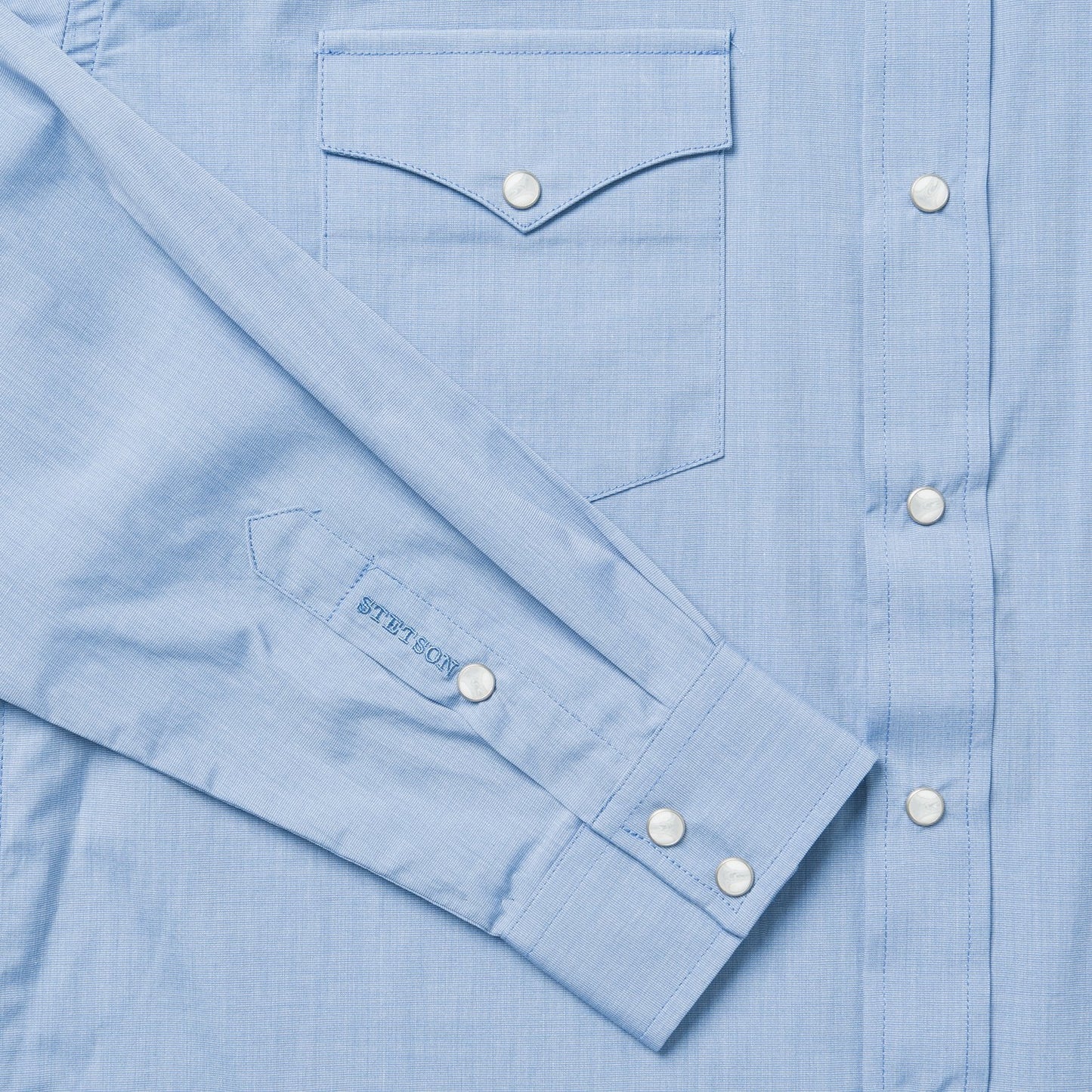 Blue End On End Solid Shirt Blue