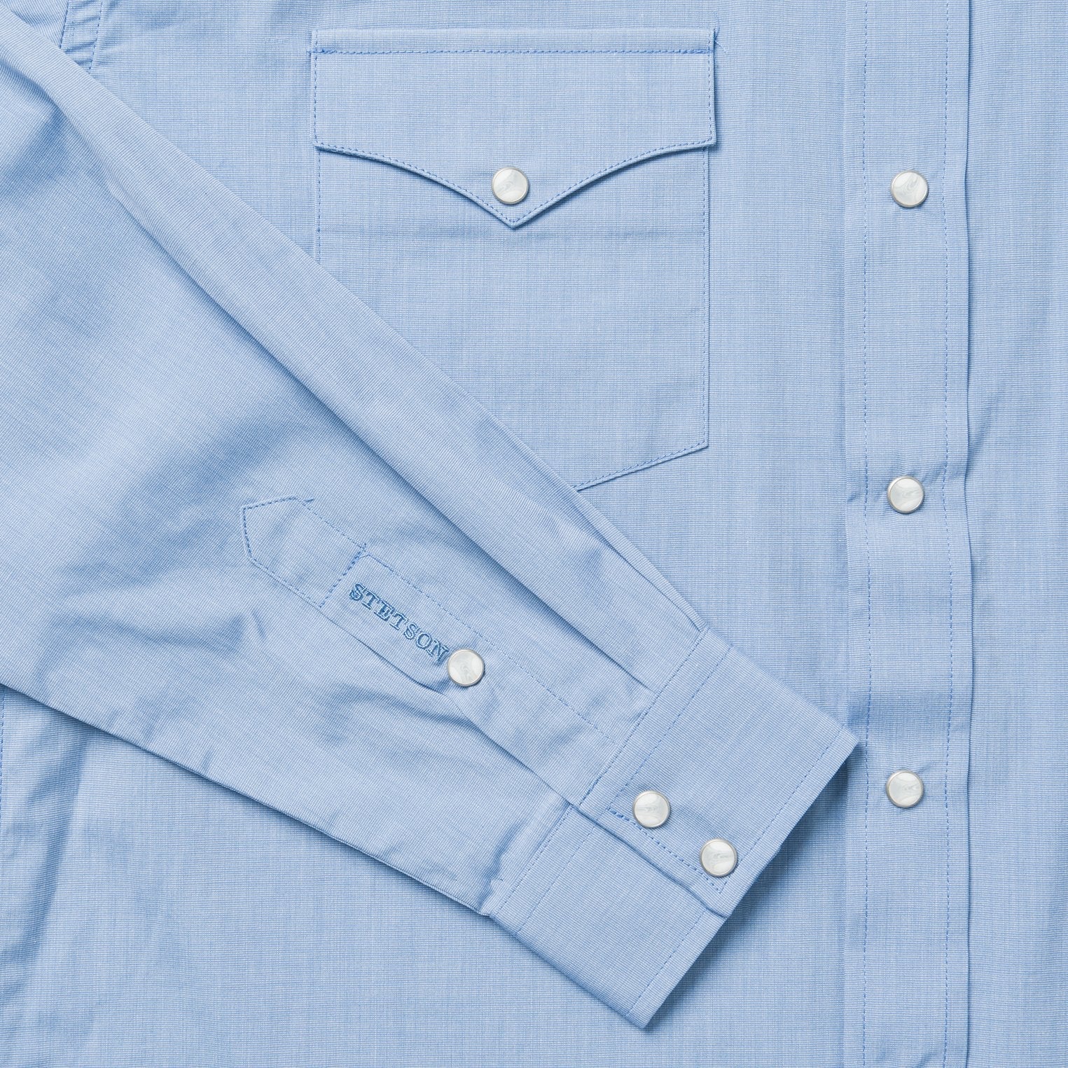 Blue End On End Solid Shirt Blue