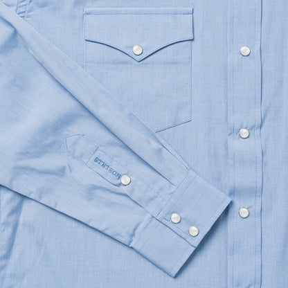 Blue End On End Solid Shirt Blue