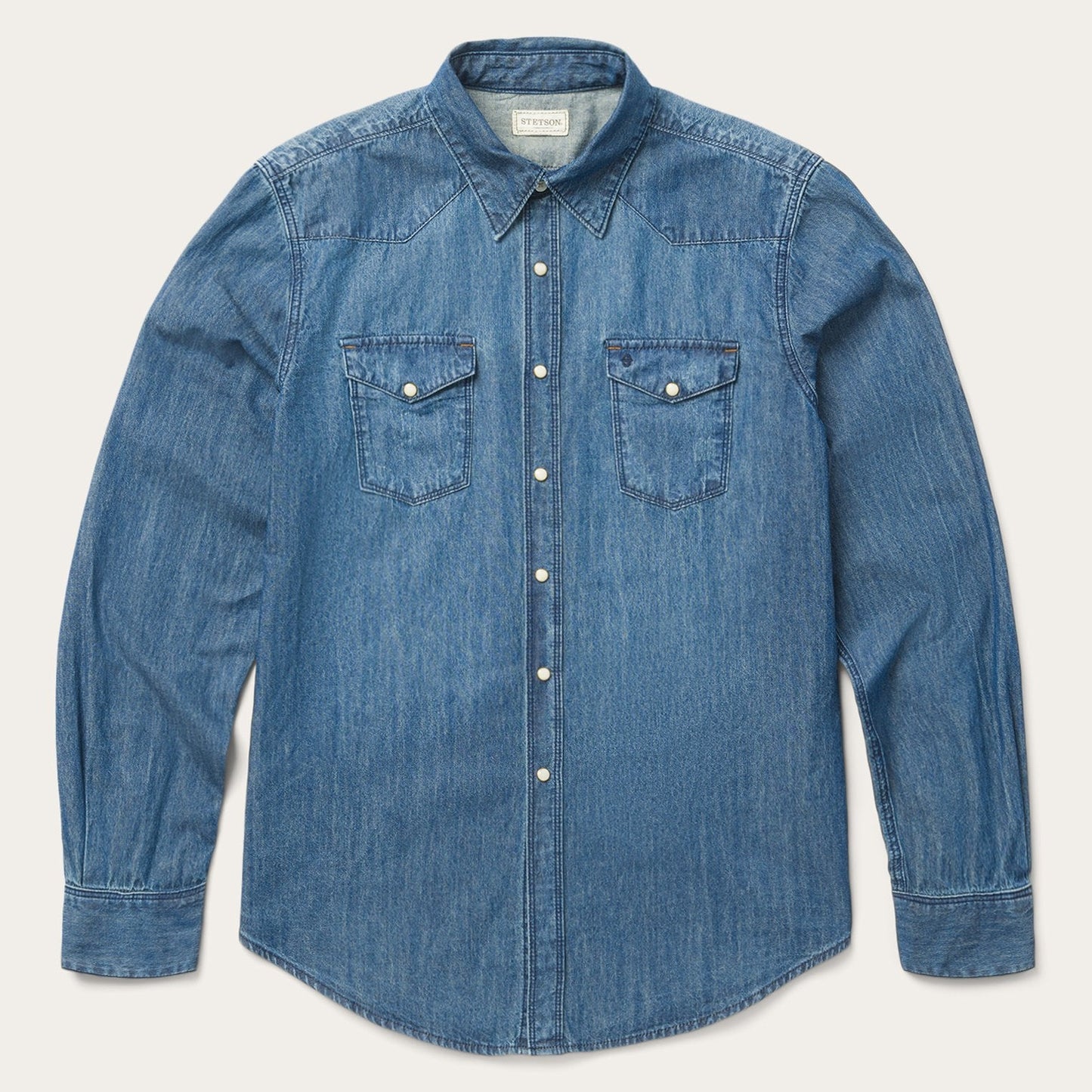 Medium Blue Denim Shirt Blue