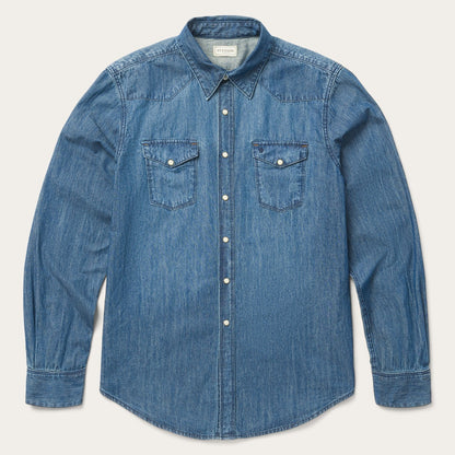 Medium Blue Denim Shirt Blue