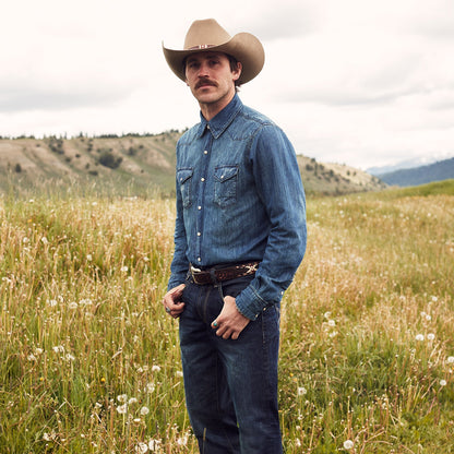 Medium Blue Denim Shirt Blue