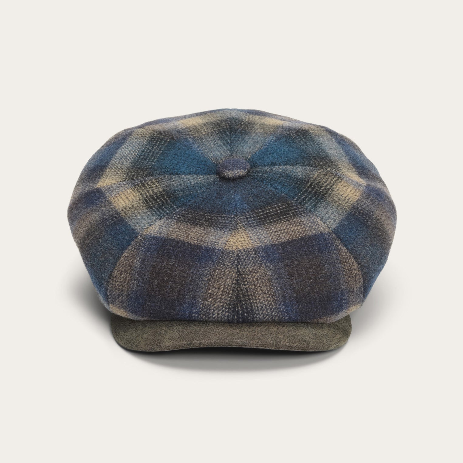 Hatteras Virgin Wool Cap Blue/Beige Check