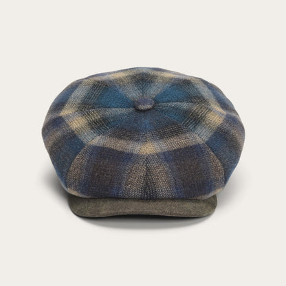 Hatteras Virgin Wool Cap Blue/Beige Check
