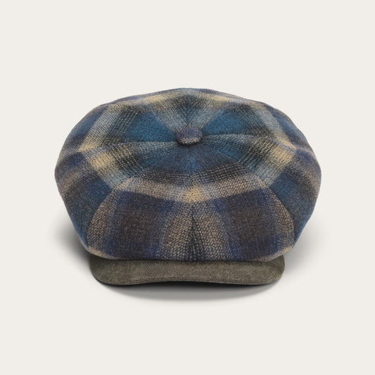 Hatteras Virgin Wool Cap Blue/Beige Check