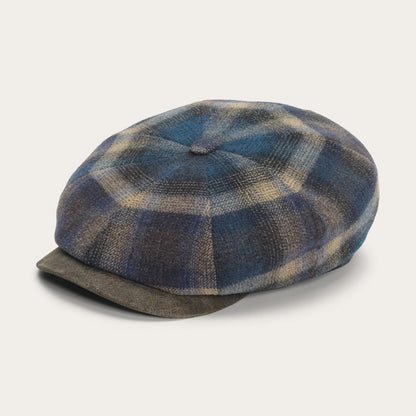 Hatteras Virgin Wool Cap Blue/Beige Check