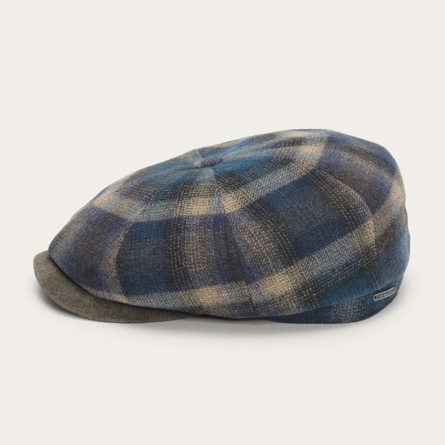 Hatteras Virgin Wool Cap Blue/Beige Check