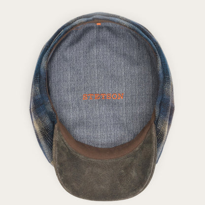 Hatteras Virgin Wool Cap Blue/Beige Check