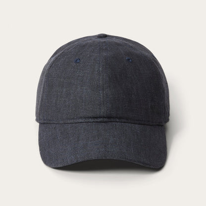 Linen Baseball Cap Dark Grey