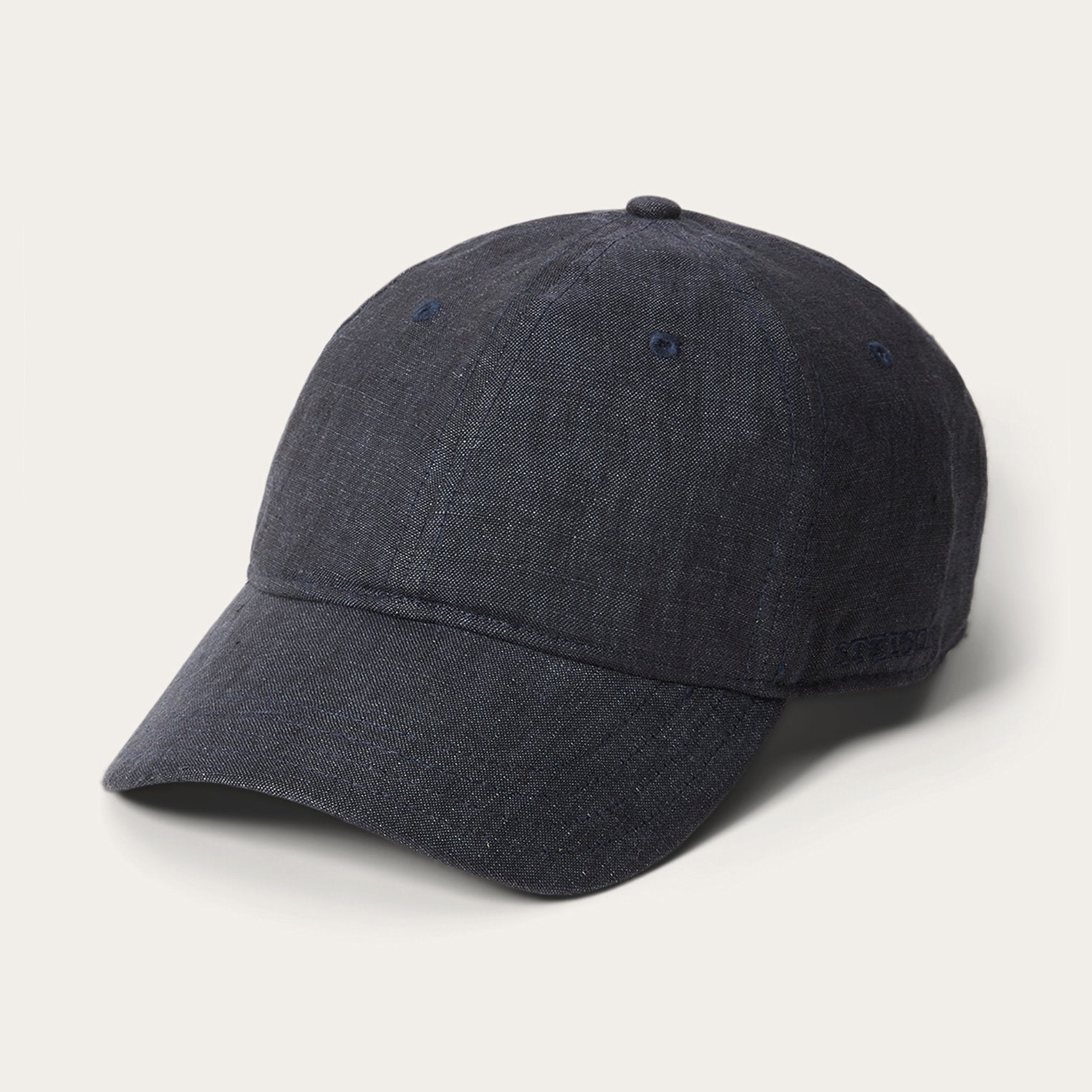 Linen Baseball Cap Dark Grey