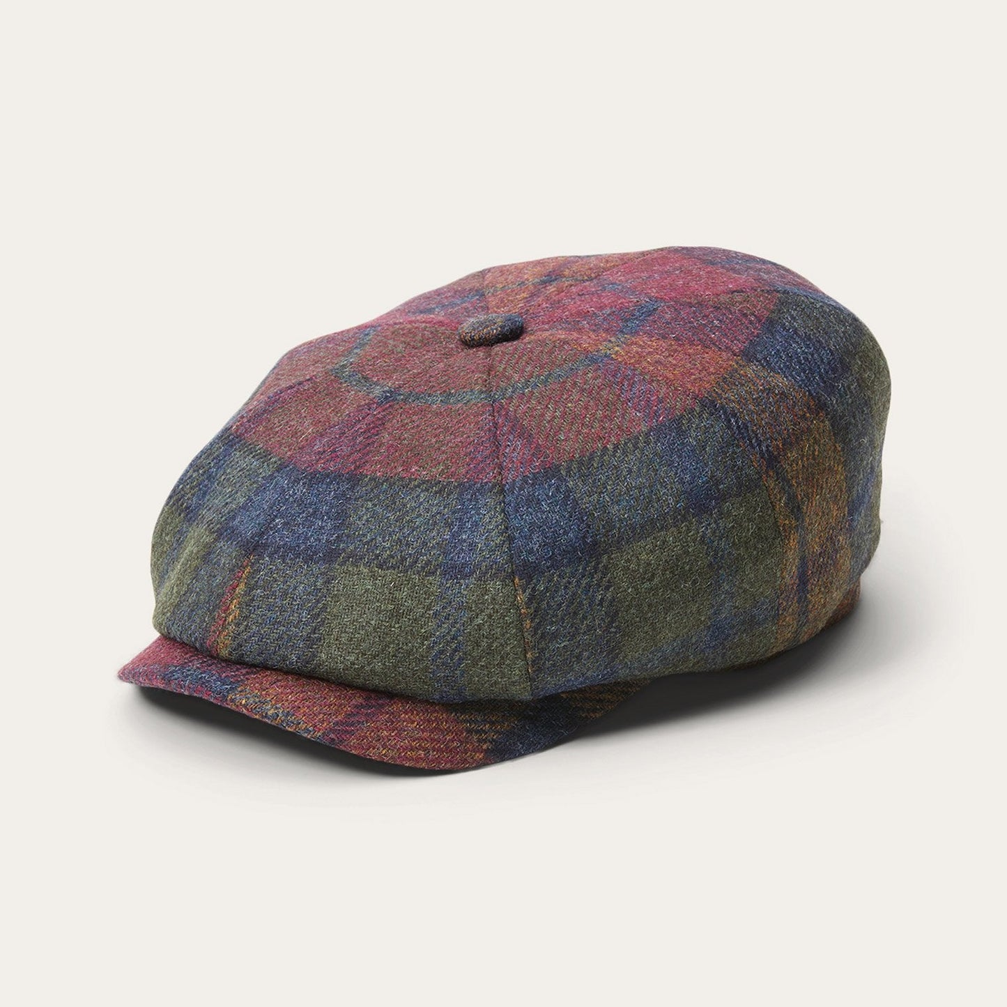 Hatteras Virgin Wool Wine/Green/Blue Check