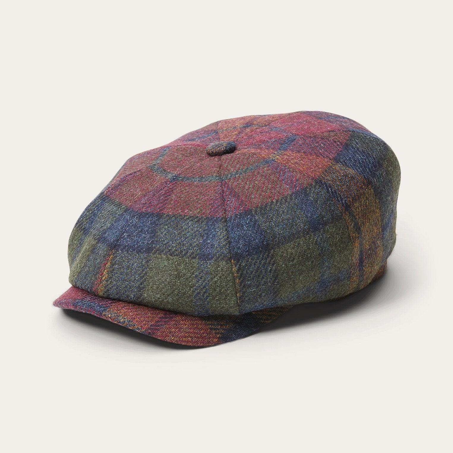 Hatteras Virgin Wool Wine/Green/Blue Check