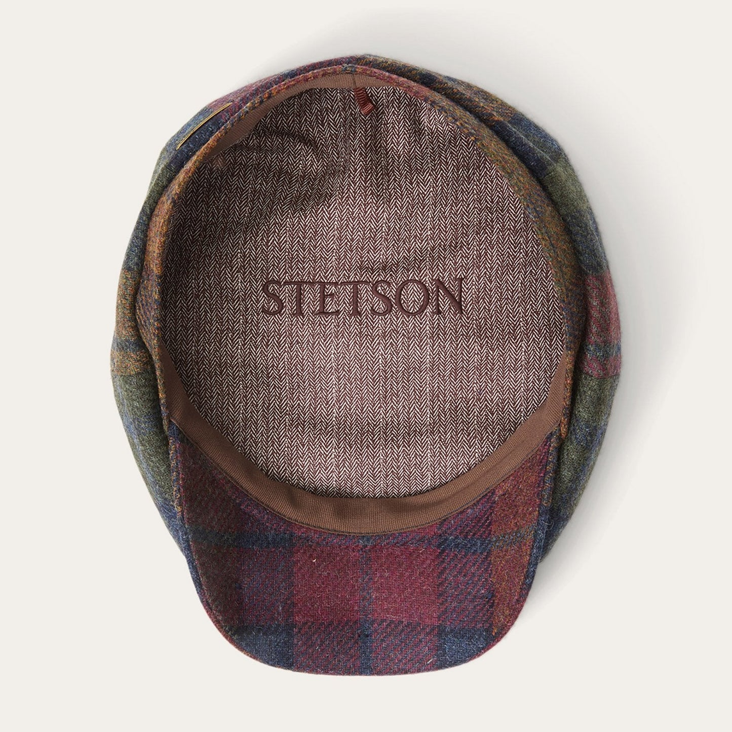 Hatteras Virgin Wool Wine/Green/Blue Check