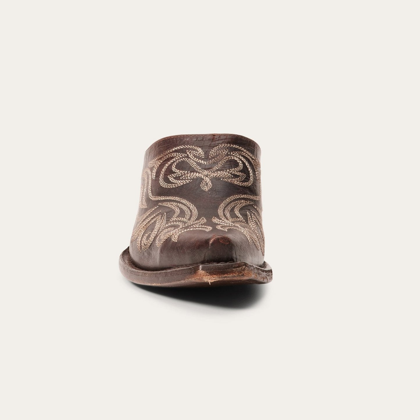 Adley Vintage Finished Leather Mules Brown