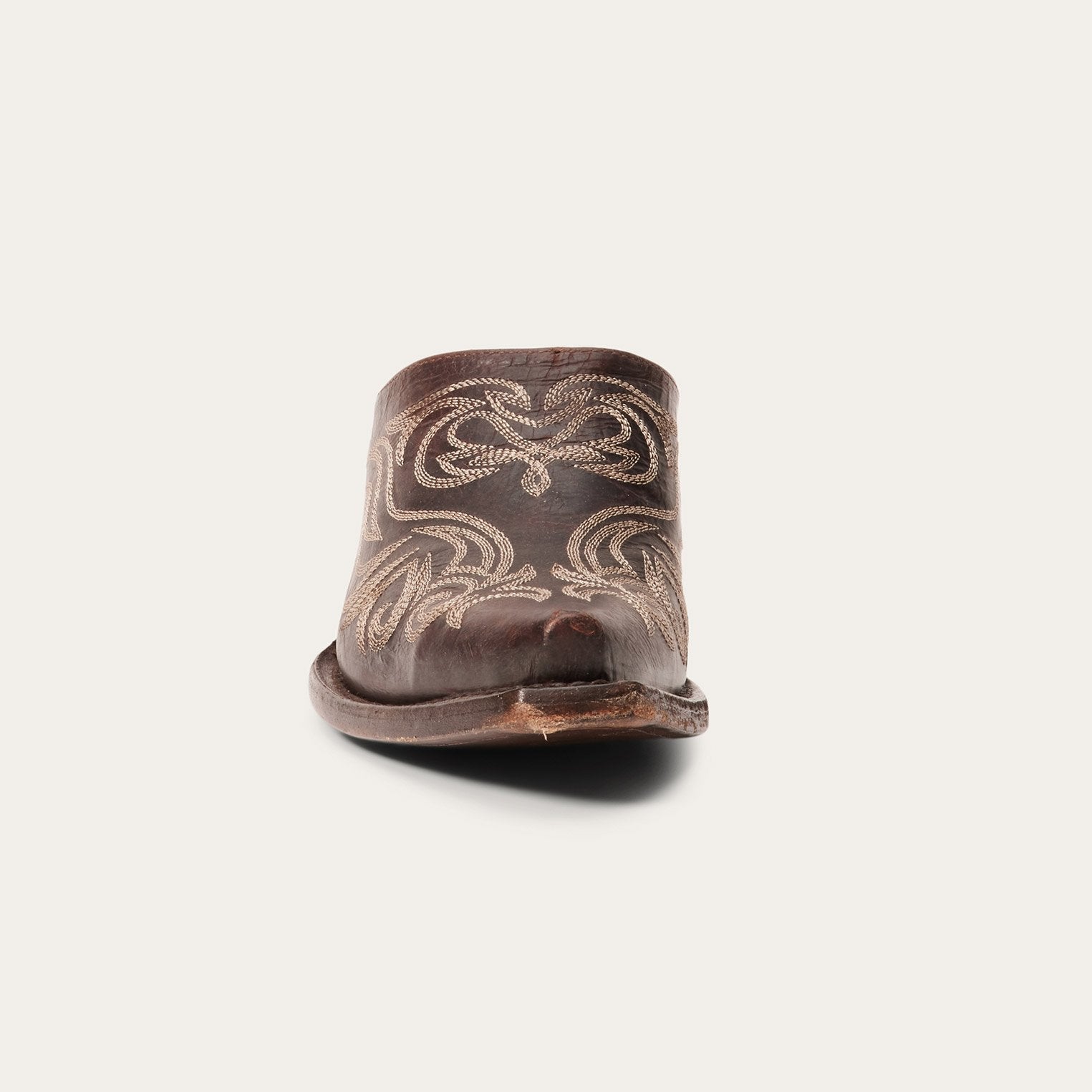 Adley Vintage Finished Leather Mules Brown
