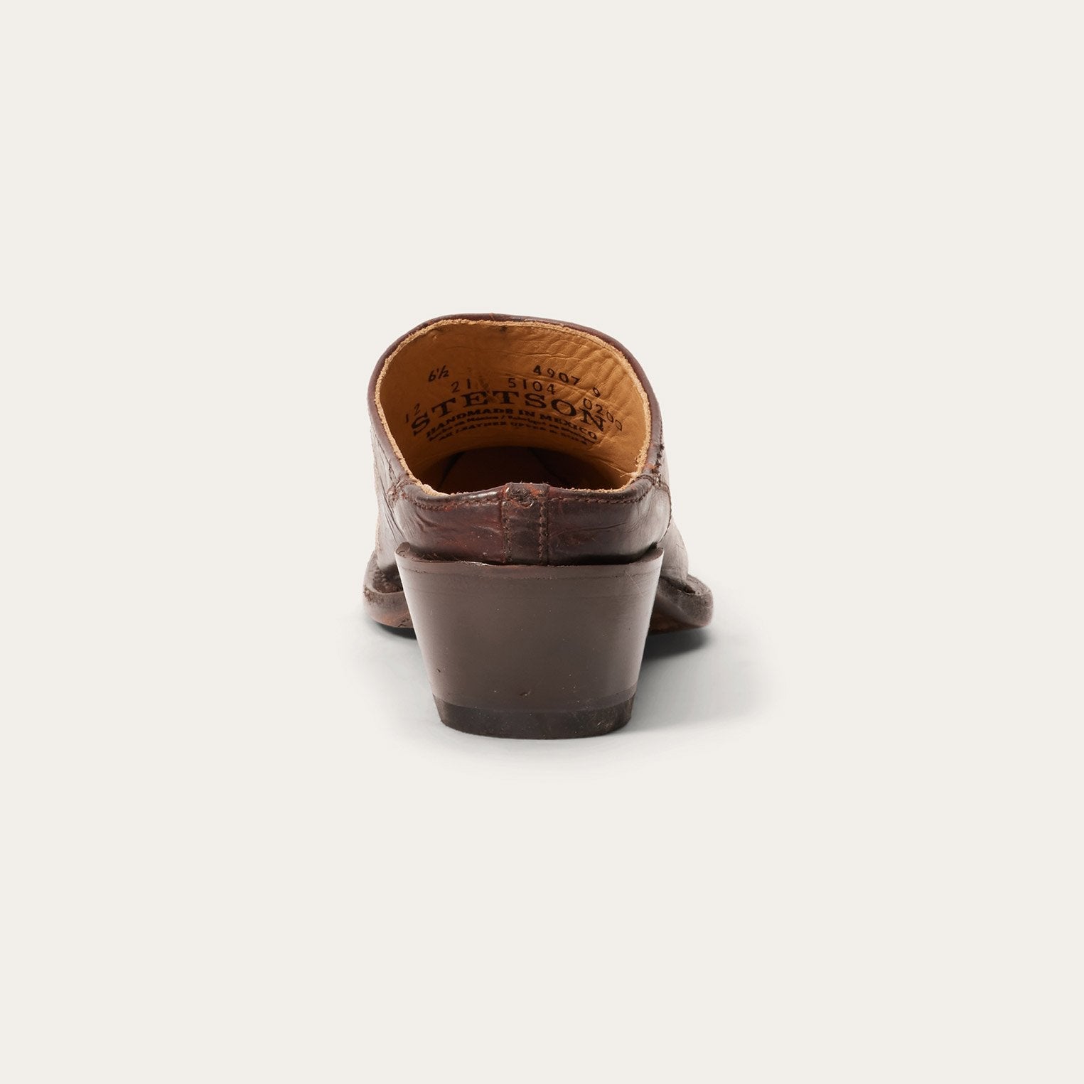 Adley Vintage Finished Leather Mules Brown