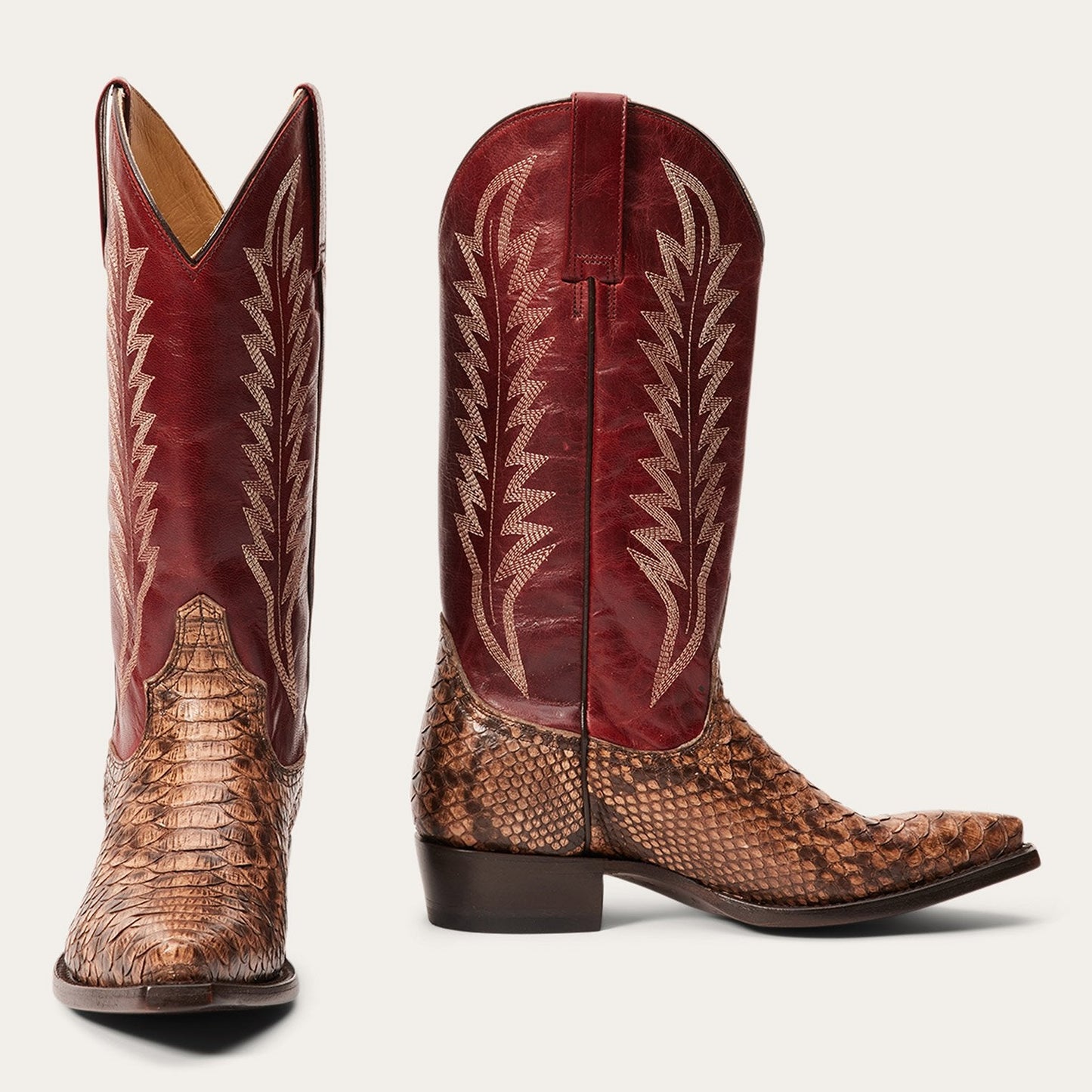Ember Python Snip Toe Boot Red