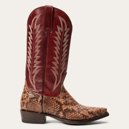Ember Python Snip Toe Boot Red