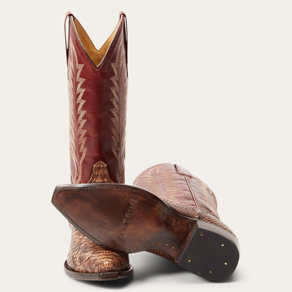 Ember Python Snip Toe Boot Red