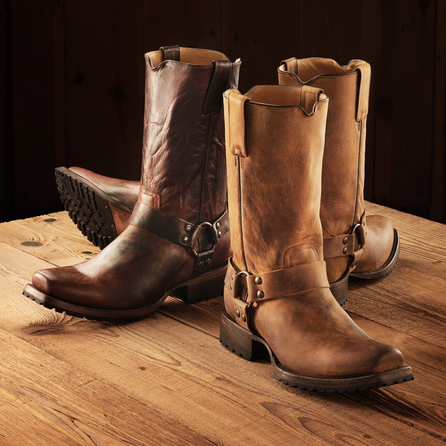 Heritage Harness Boots Oiled Brown