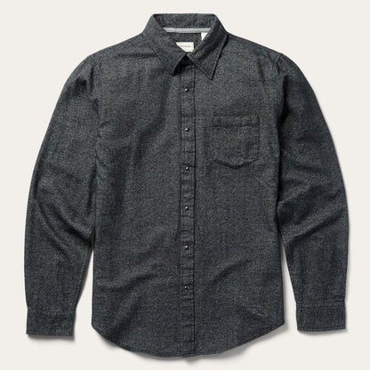 Brushed Twill Western Shirt Black