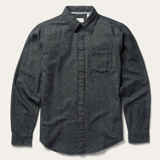 Brushed Twill Western Shirt Black