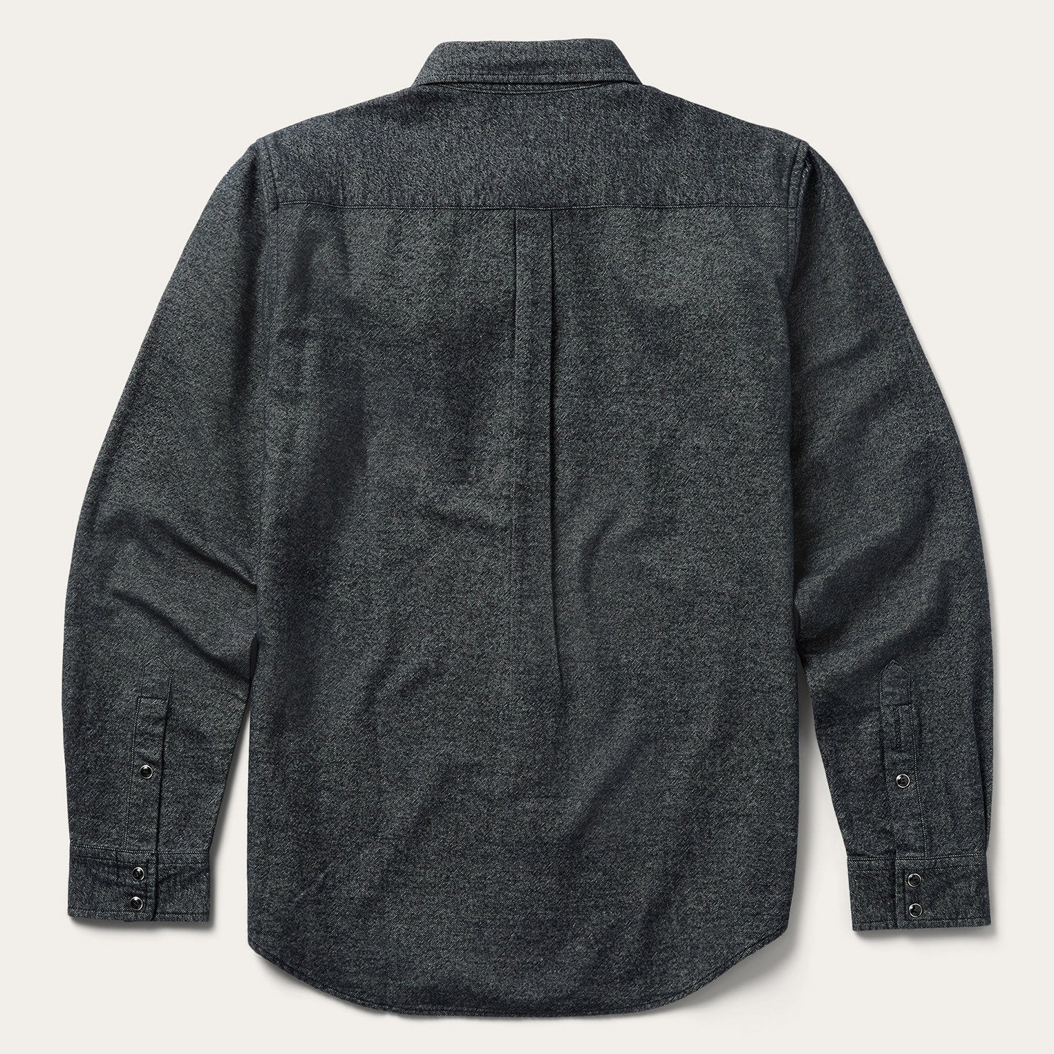 Brushed Twill Western Shirt Black