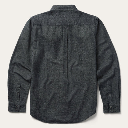 Brushed Twill Western Shirt Black