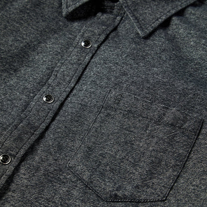 Brushed Twill Western Shirt Black
