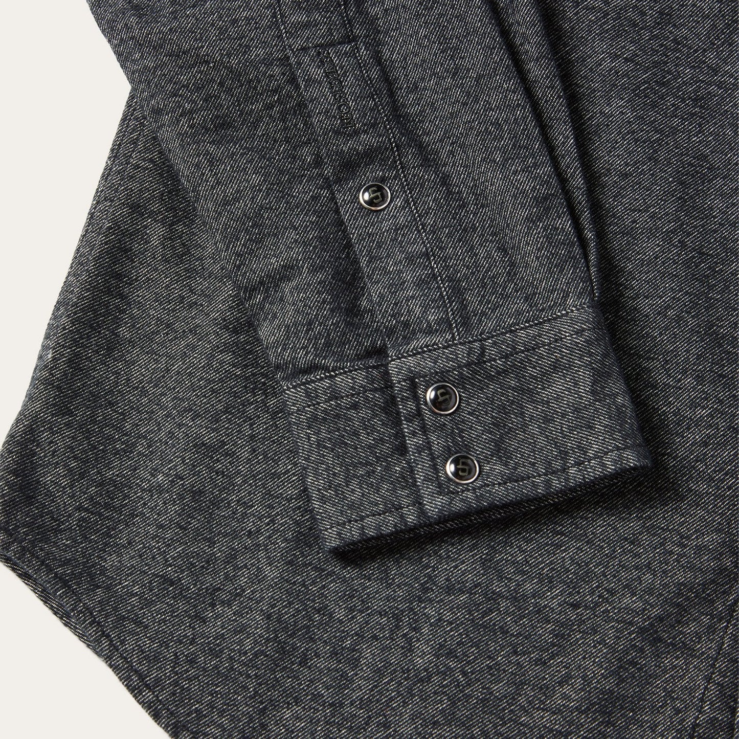 Brushed Twill Western Shirt Black